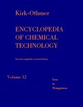 Encyclopedia Of Chemical Technology Volume 12 Iron to Manganese