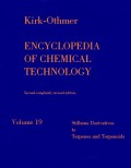 Encyclopedia Of Chemical Technology Volume 19 Stilbene Derivatives to Terpenes and Terpenoids