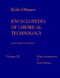Encyclopedia Of Chemical Technology Volume 22 Water (Desalination) to Zone Refining