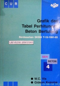 Image of Grafik dan Tabel Perhitungan Beton Bertulang: Berdasarkan SKSNI T-15-1991-03