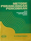 Metode Perancangan Percobaan: Untuk Ilmu-Ilmu Pertanian, Ilmu-Ilmu Teknik, Biologi
