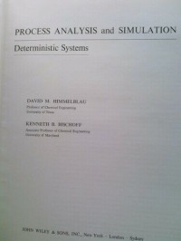 Image of Process Analysis and Simulation: Deterministic Systems
