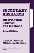 Secondary Research: Information Sources and Methods