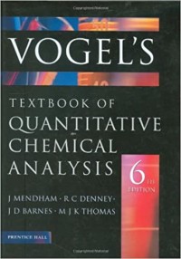 Image of Vogel's Textbook of Quantitif Chemical Analysis Ed-6
