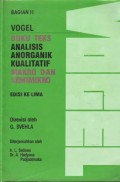 Vogel Buku Tes Analisis Anorganik Kualitatif Makro dan Semimakro Ed-5 Bagian 2